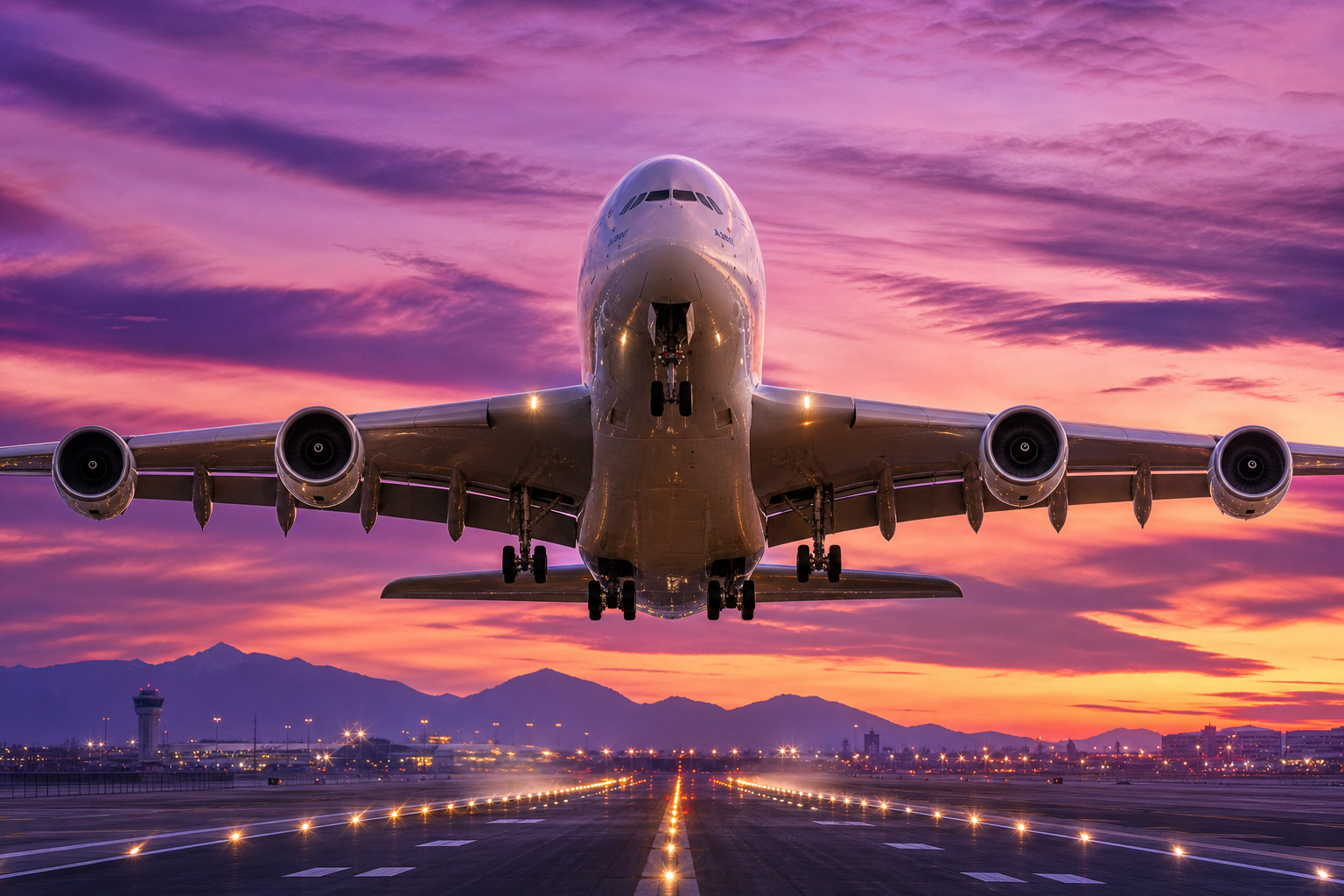 Airbus A380 Taking Flight