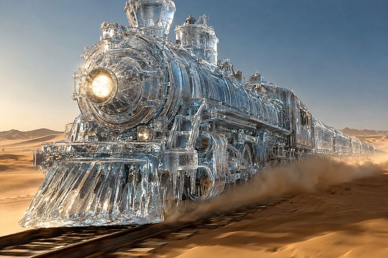 Ice Train in the Desert
