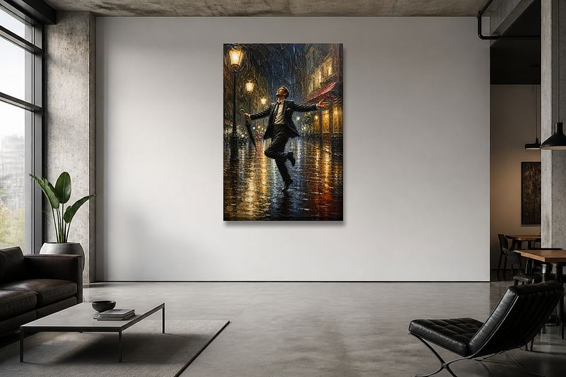 Dansant sous la pluie