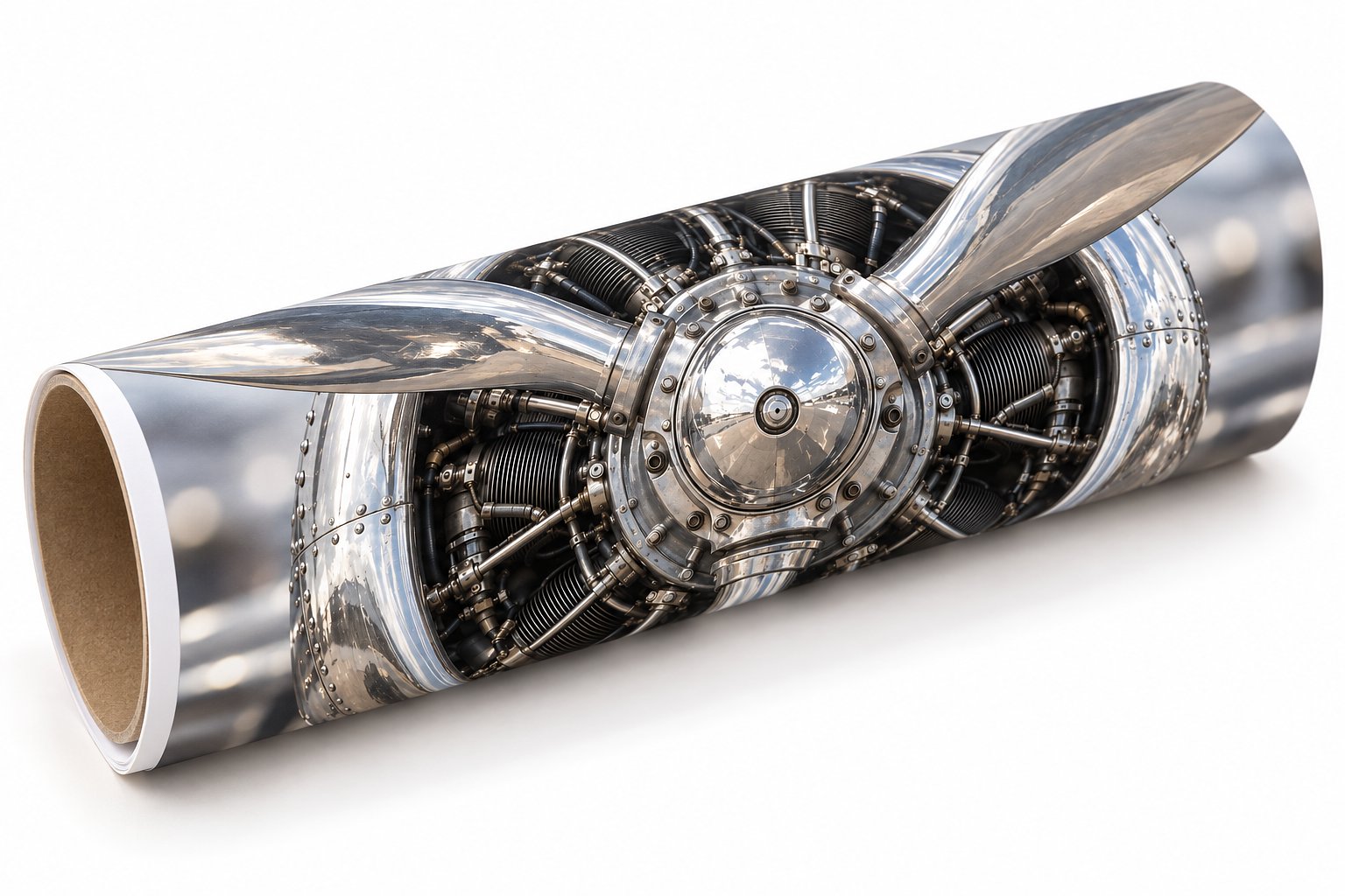 Vintage Aircraft Engine Close-Up