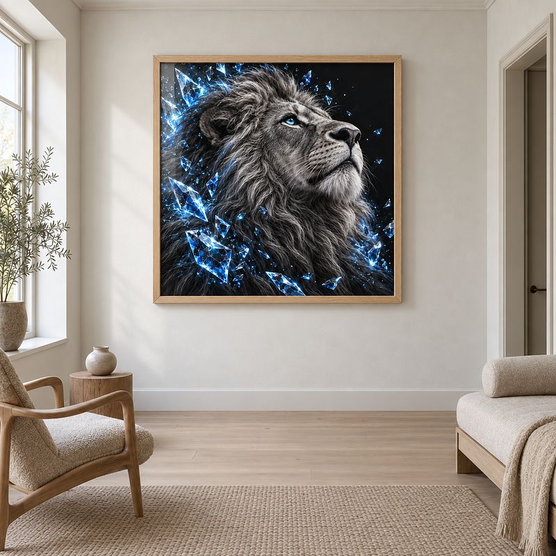 Majestic Lion in Monochrome