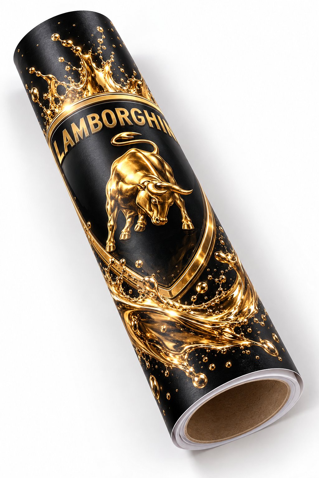 Lamborghini Emblem in Liquid Gold