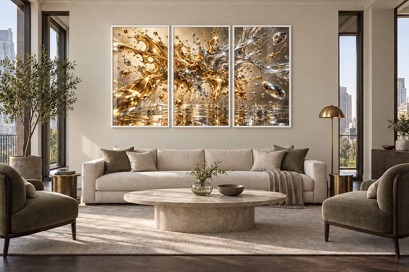 Esplosione di Oro e Argento Liquido