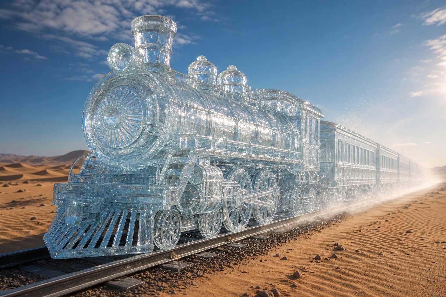 Ice Train in the Desert
